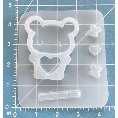 MFL Exclusive Kawaii Love Pets Shakers Beary Sweet Handmade Plastic Mold