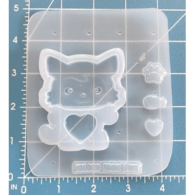 MFL Exclusive Kawaii Love Pets Shakers Furry Kitten Handmade Plastic Mold