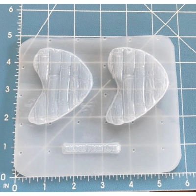 Set of 2 Retro Atomic Era Bamboo Texture Boomerangs handmade Plastic mold Set of 2 Retro Atomic Era Bamboo Texture Boomerangs handmade Plastic mold