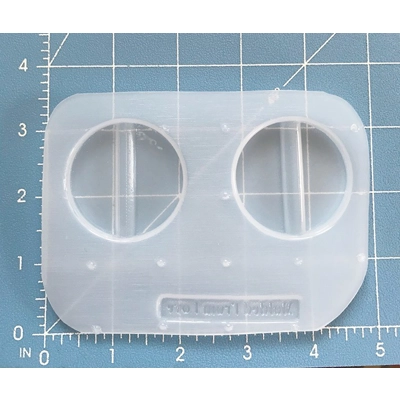 2 Piece Plain Circle Shape Straw Topper Handmade Plastic Mold