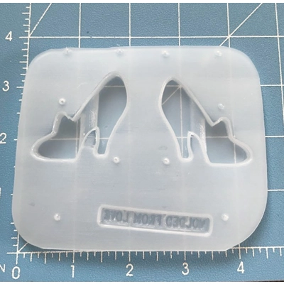 Princess Slipper 2 piece Straw Topper Handmade Plastic Mold