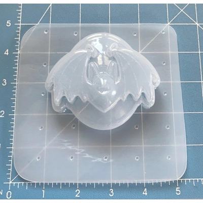 Bat On Moon Plastic Soap or Bath Bomb Handmade Mold Bat On Moon Plastic Soap or Bath Bomb Handmade Mold