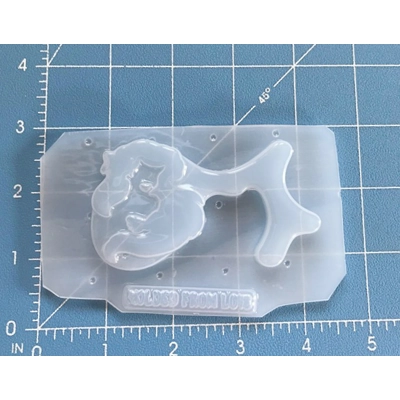 Mermaid No Touch Covid Key Handmade Plastic Resin Mold COPY