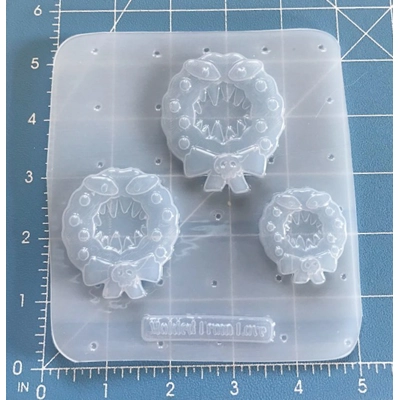 Haunted Mansion Wreath 3 cavity handmade Plastic Resin Mold