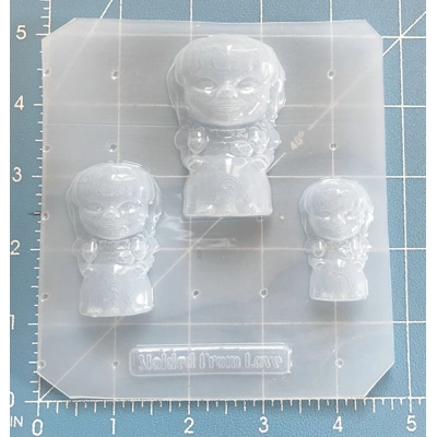 Creepy Annabelle Doll 3 different sizes handmade Plastic Resin Mold