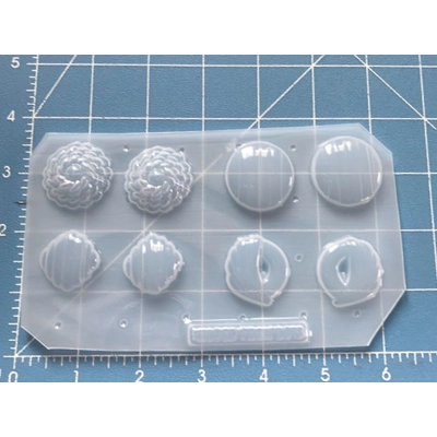 Retro- Vintage Earring Pallet 51 Hearts handmade plastic mold