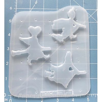Tonight We Fly! 3 Sanderson Witch Shapes Handmade Plastic Resin Mold