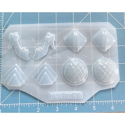 Retro- Vintage Earring Pallet 54 Hearts handmade plastic mold