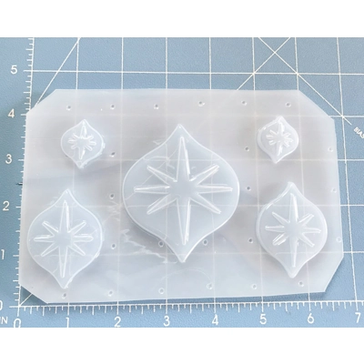 Retro Vintage Polygon Burst Pallet 5 cavity Handmade Plastic Mold Retro Vintage Polygon Burst Pallet 5 cavity Handmade Plastic Mold