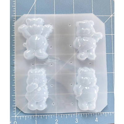 4 Bite Size Cutie Carebears handmade Plastic Mold