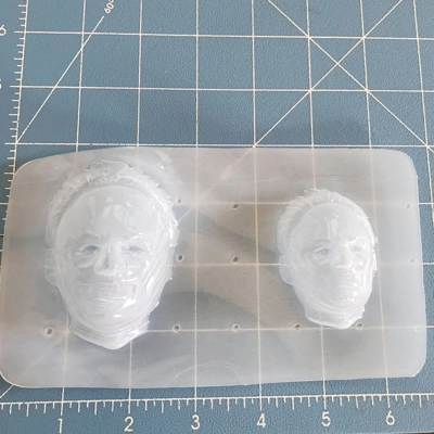 2 small size Leatherface Texas Chainsaw Massacre Shapes handmade Plastic Mold 2 small size Leatherface Texas Chainsaw Massacre Shapes handmade Plastic Mold