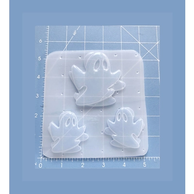 New! Mid Century Retro Ghost and 2 Small Handmade Plastic Mold New! Mid Century Retro Ghost and 2 Small Handmade Plastic Mold