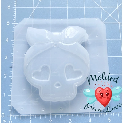 Bandana Skeleton Girl Soap/ Bath Bomb/chocolate/Wax/Clay/Plaster Handmade Plastic mold Bandana Skeleton Girl Soap/ Bath Bomb/chocolate/Wax/Clay/Plaster Handmade Plastic mold