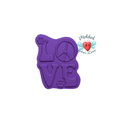 Peace and Love  Handmade Plastic Mold