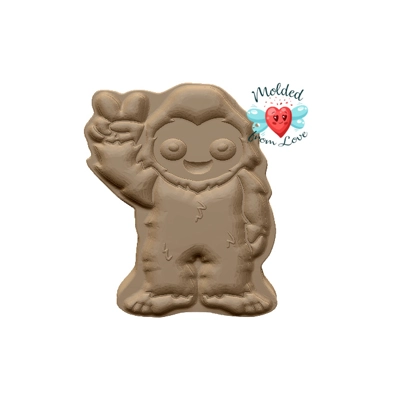 Kawaii Peace Out Bigfoot Handmade Plastic Mold