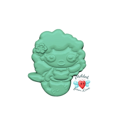 Kawaii Mermaid #2  Handmade Plastic Mold