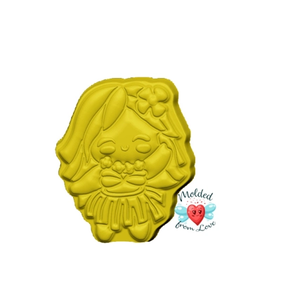 Kawaii Little Hula Girl Handmade Plastic Mold