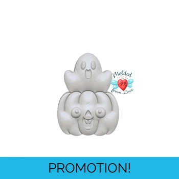 Kawaii Ghost In Pumpkin Hand..