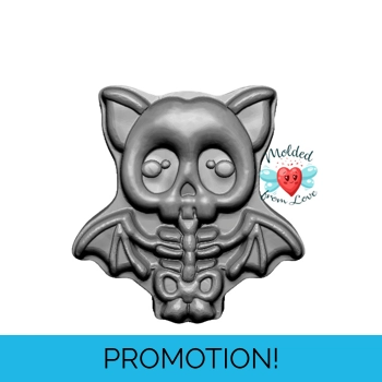 Kawaii Skele-Bat Handmade Pl..