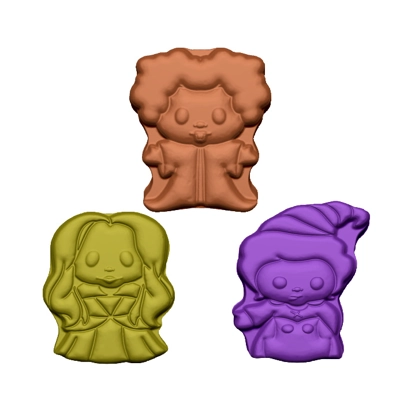 Three Witch Sisters Set handmade Plastic Mold