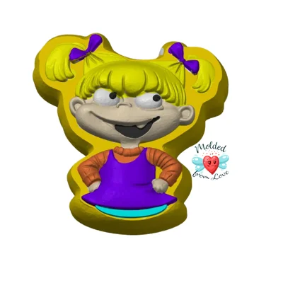 90s Big Girl Character handmade Plastic  Bathbomb Mold