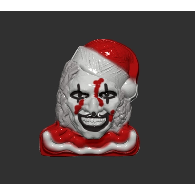 Scary Bloody Horror Santa Clown Handmade Plastic Mold