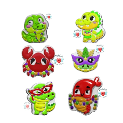 Kawaii Mardi Gras  Handmade Plastic Mold BathBomb Mold | Plastic Mold | So