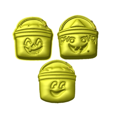 Retro Halloween Fast Food Buckets Handmade Plastic Mold