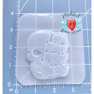 I'm Only Half Dead Plastic Handmade Resin Mold I'm Only Half Dead Plastic Handmade Resin Mold