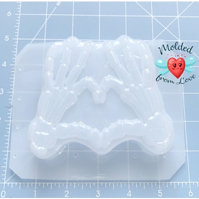 Skele Hands Making A Heart Soap/Bath Bomb/chocolates/Clay/Wax/Plaster Handmade Plastic Resin Mold Skele Hands Making A Heart Soap/Bath Bomb/chocolates/Clay/Wax/Plaster Handmade Plastic Resin Mold