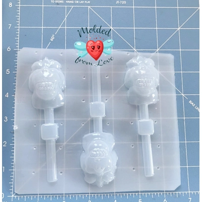 Godzilla Lollypop/chocolate handmade plastic mold Godzilla Lollypop/chocolate handmade plastic mold