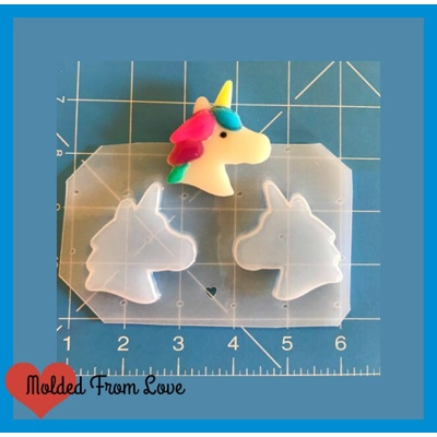 Kawaii Unicorn Head Cookies Shapes Blanks Flexible Plastic Handmade Resin Mold Kawaii Unicorn Head Cookies Shapes Blanks Flexible Plastic Handmade Resin Mold