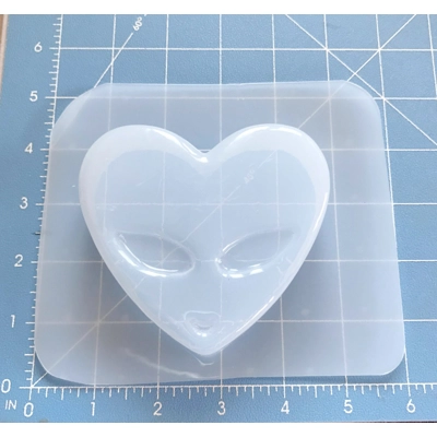 Alien Heart Soap Or Bath Bomb Chocolate Handmade Plastic Resin Mold