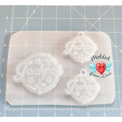 Retro Vegas Jackpot Brooch and Earrings Handmade Plastic Mold Retro Vegas Jackpot Brooch and Earrings Handmade Plastic Mold