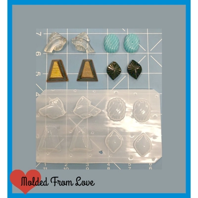 NEW Retro Earring Pallet 15 Handmade Plastic Mold
