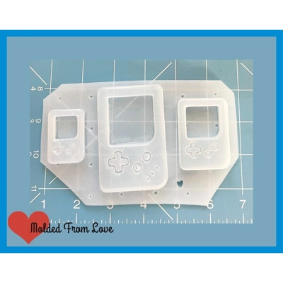 Kawaii Retro Open Handheld Game in 3 sizes Handmade Plastic Mold Kawaii Retro Open Handheld Game in 3 sizes Handmade Plastic Mold