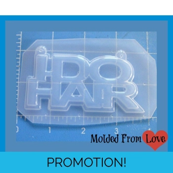 I DO HAIR word Layered Plast..