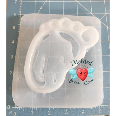 Version 2 BIG FOOT silhouette on Foot Soap Or Bath Bomb Handmade Plastic Mold Version 2 BIG FOOT silhouette on Foot Soap Or Bath Bomb Handmade Plastic Mold