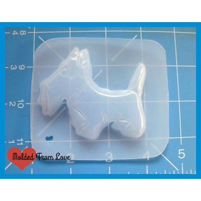 Atomic Era Carved Scotty Dog Flexible Plastic Handmade Resin Mold Atomic Era Carved Scotty Dog Flexible Plastic Handmade Resin Mold