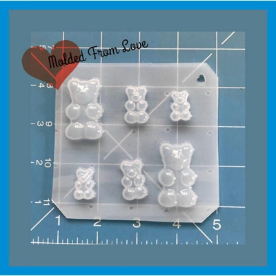 3 different sizes Candy Bear Shapes Handmade Plastic Handmade Resin Mold 3 different sizes Candy Bear Shapes Handmade Plastic Handmade Resin Mold