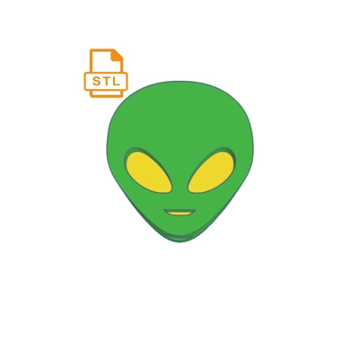 Alien Head Straw Topper Buddy STL file For 3D printing Alien Head Straw Topper Buddy STL file For 3D printing