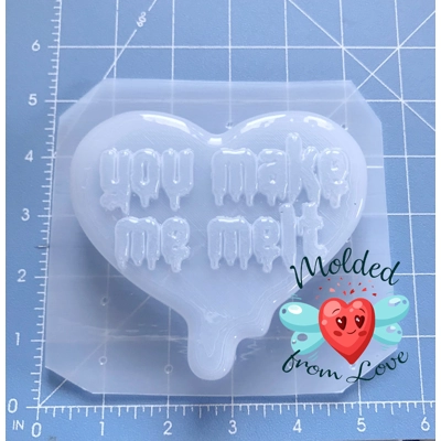 You Make Me Melt Drippy Melty Heart Soap Or Bath Bomb Handmade Plastic Resin Mold You Make Me Melt Drippy Melty Heart Soap Or Bath Bomb Handmade Plastic Resin Mold