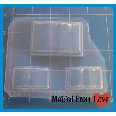Large Open Book and 2 Little open Books Flexible Plastic Handmade Resin Mold- Large Open Book and 2 Little open Books Flexible Plastic Handmade Resin Mold-