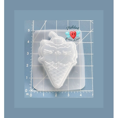 Kawaii Kitty Ice Cream Cone Soap Or Bath Bomb Handmade Plastic Resin Mold Kawaii Kitty Ice Cream Cone Soap Or Bath Bomb Handmade Plastic Resin Mold