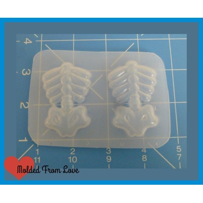 2 Detailed Anatomical Ribcage torsos Handmade Plastic Resin Mold
