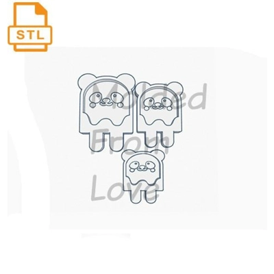 Kawaii Panda Popsicle Shaker STL File For 3-D Printing File Only Not the Pieces Kawaii Panda Popsicle Shaker STL File For 3-D Printing File Only Not the Pieces