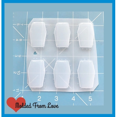 6 Cavity Kawaii Chibi Coffin Blanks Handmade Plastic Resin Mold