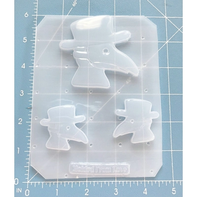 NEW! 3 Vintage Plague Doctors Handmade Plastic Resin Mold NEW! 3 Vintage Plague Doctors Handmade Plastic Resin Mold
