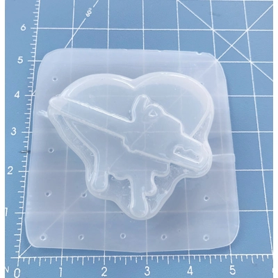 MFL Drippy Heart with Chainsaw Soap Or Bath Bomb Chocolate Handmade Plastic Resin Mold MFL Drippy Heart with Chainsaw Soap Or Bath Bomb Chocolate Handmade Plastic Resin Mold
