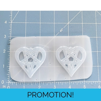 Set of 2 Heart A Gram Shapes..